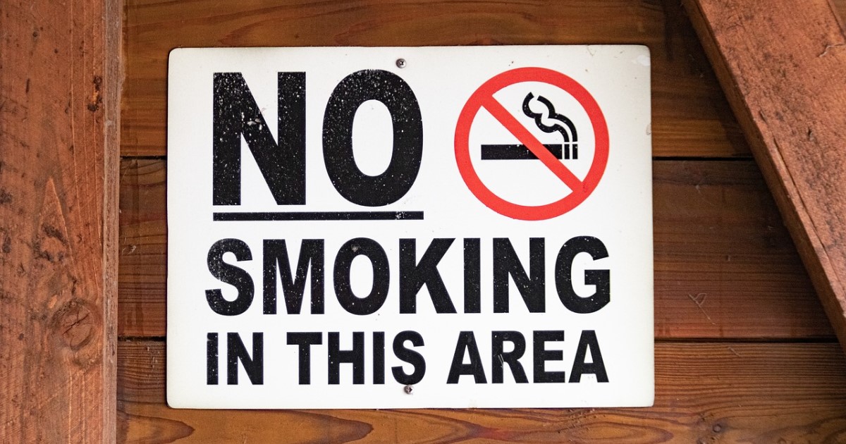 no-smorkingの張り紙アップ